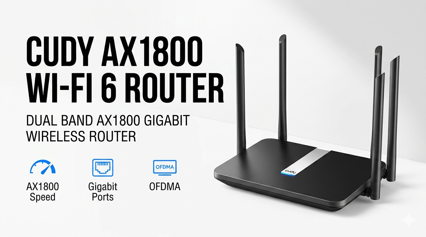 Cudy AX1800 Wi-Fi 6 Router | Dual Band AX1800 Gigabit Wireless Router